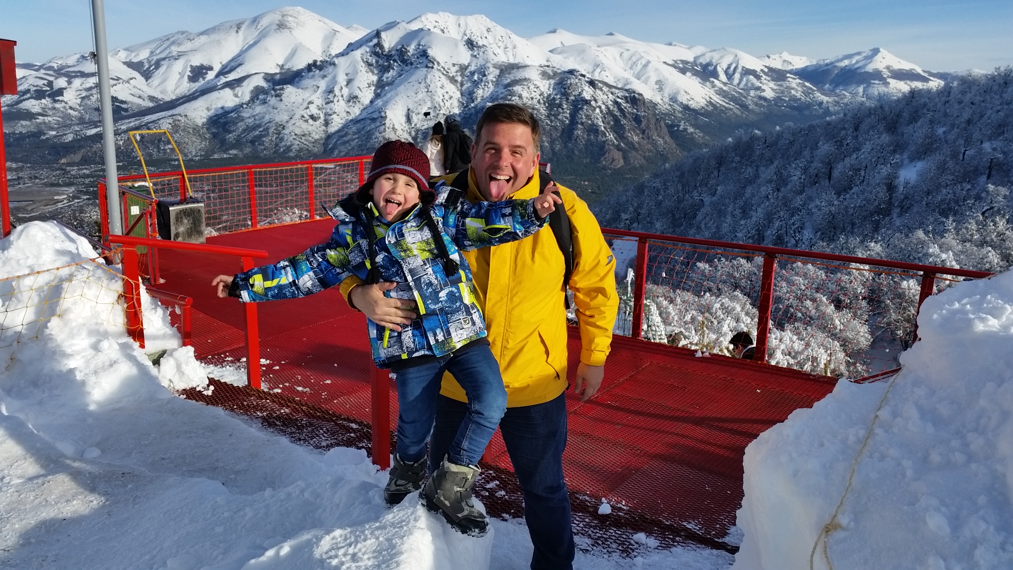 Na neve de Bariloche com a família Mazzei